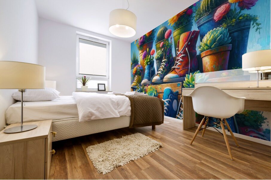 ai artist debra amerson sporty spice succulent sh Mural print