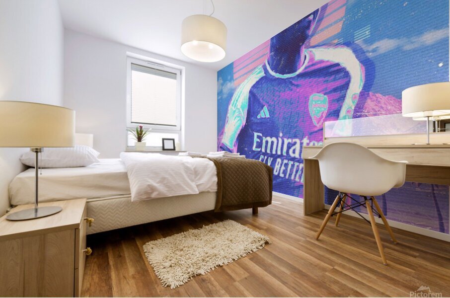 Retro Bukayo Saka Poster Mural print