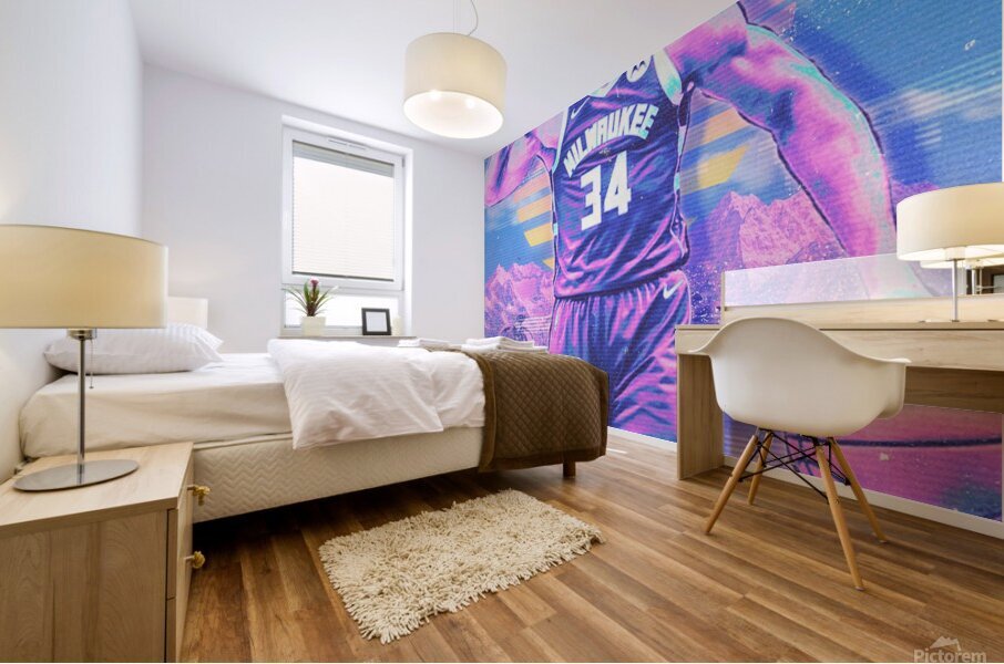 Retro Giannis Antetokounmpo Poster Mural print