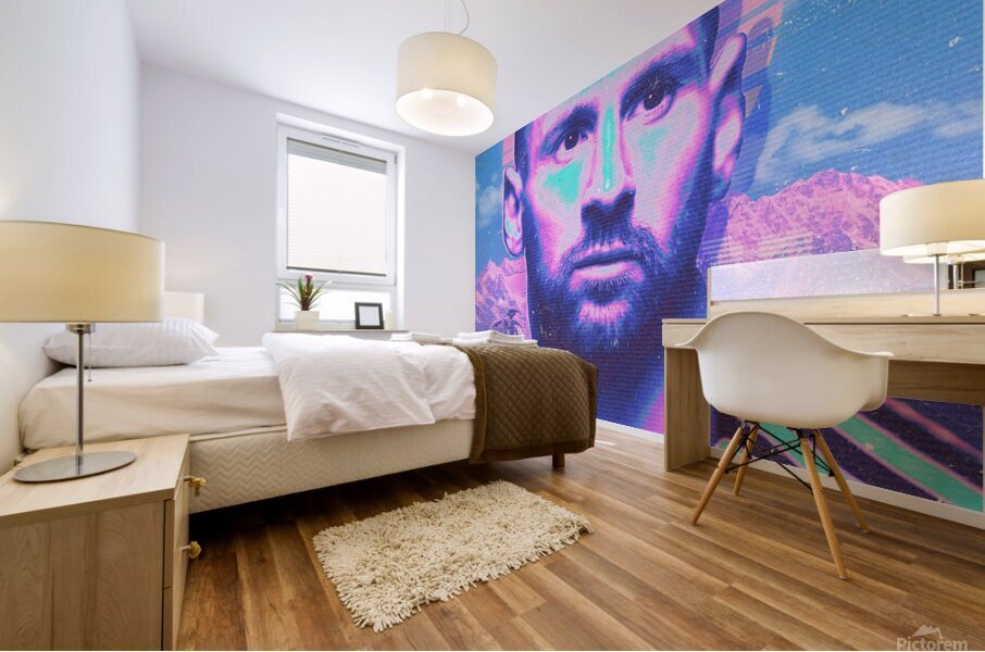 Messi Retro Poster Mural print