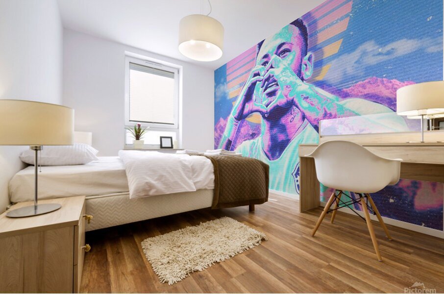 Neymar Retro Poster Mural print