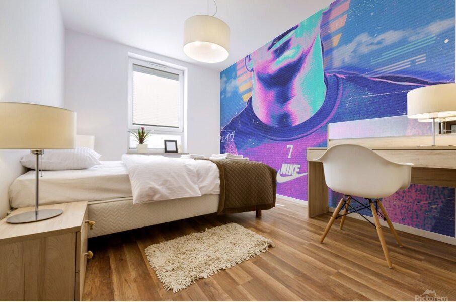 Kylian Mbappe Retro Poster Mural print