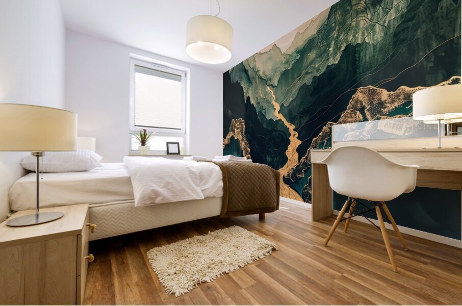 Mountain Waterfall  Mural print
