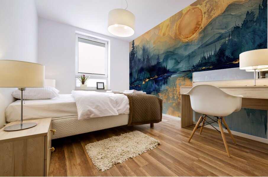Lake at Sunrise  Mural print