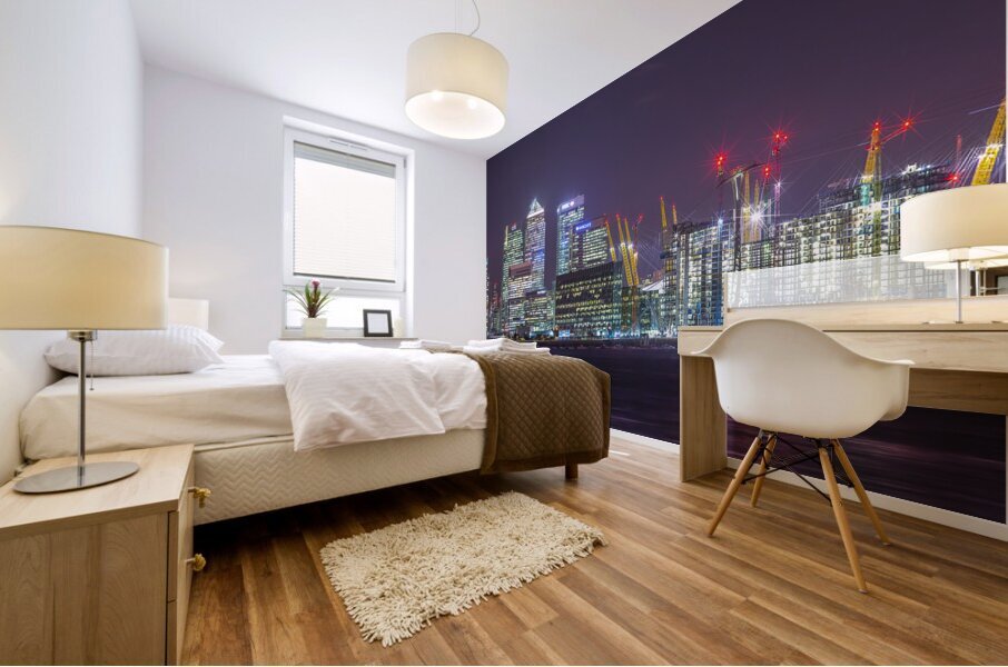 London skyline at night Mural print