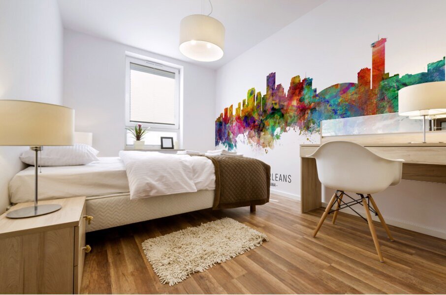 New Orleans Louisiana Skyline Mural print