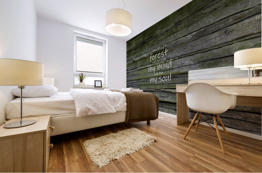 Into the Woods Muir Quote Mural print