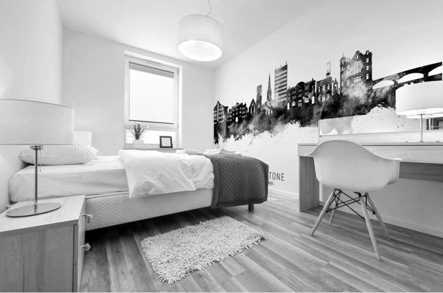 Maidstone England Skyline Mural print