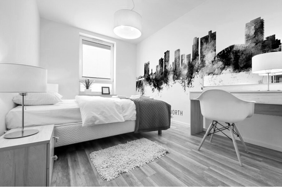 Fort Worth Texas Skyline Mural print