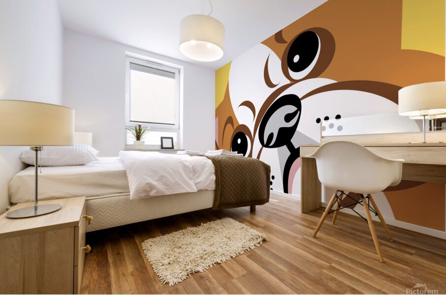 Vector Bulldog Portrait Mural print
