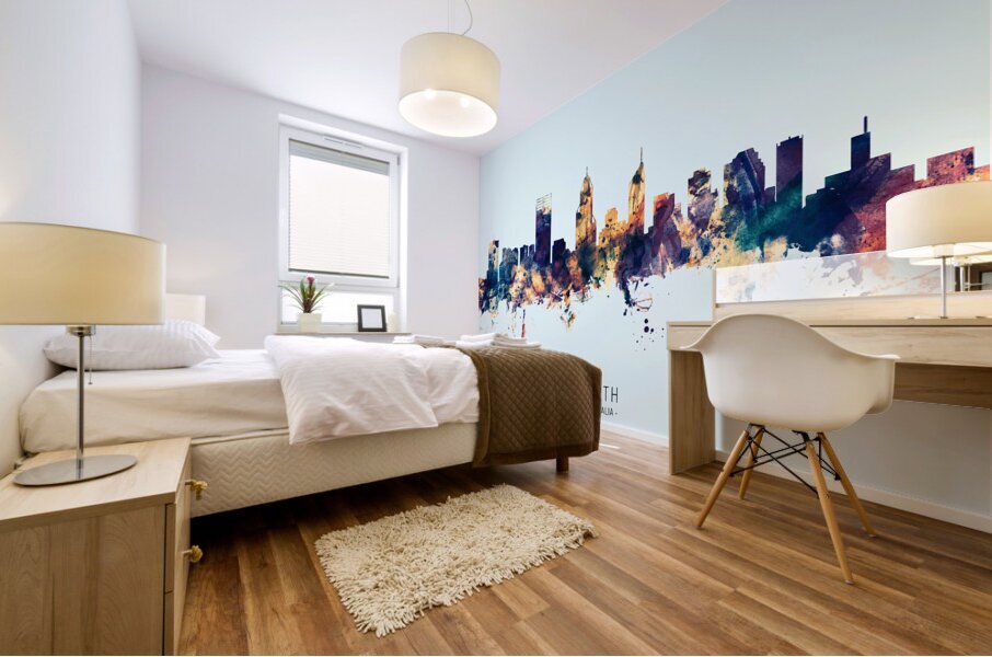 Perth Australia Skyline Mural print