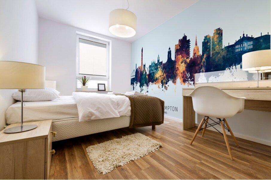 Northampton England Skyline Mural print