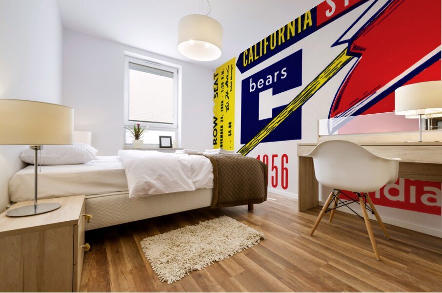 1956 California vs. Stanford Football Ticket Art Mural print