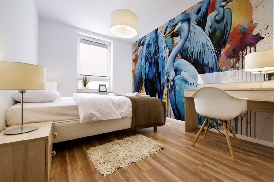 Blue Heron Family 2024 06 25 15 29 50 Mural print