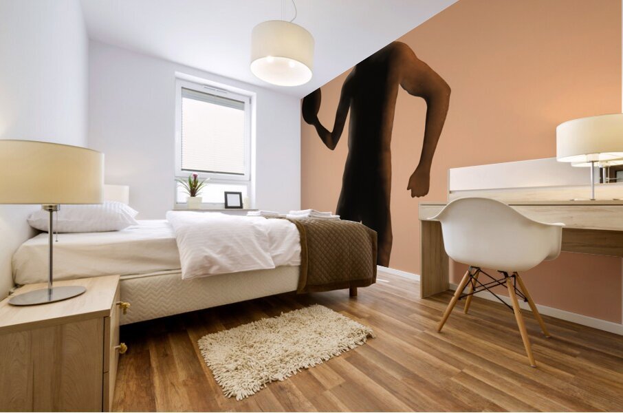 early 1900s basketball player art row1 Mural print