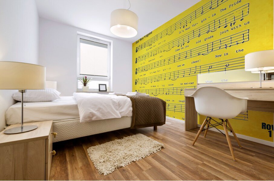 hail west virginia fight song wall art Mural print