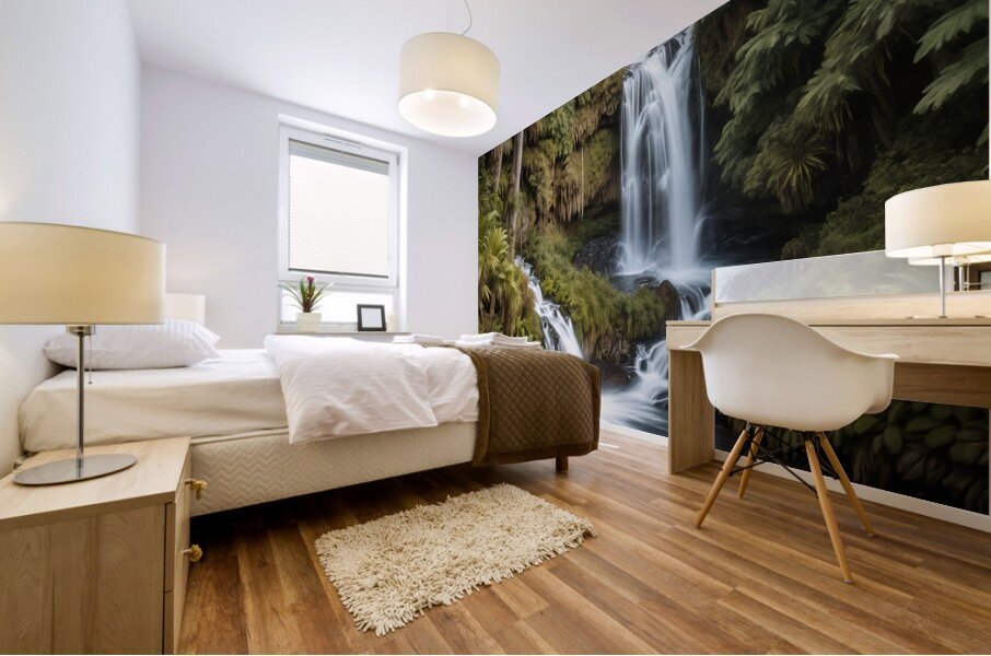 Southernland Falls New Zeland II Mural print