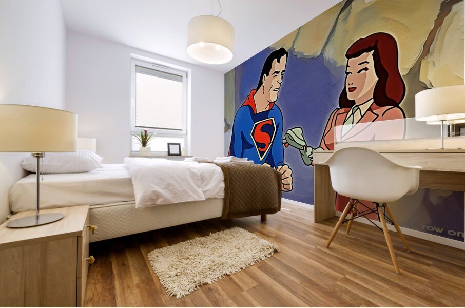1942 Superman and Lois Mural print