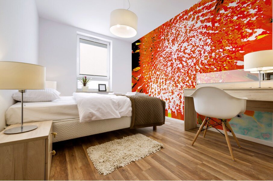 Abstract Vibrant Sunflower  Mural print