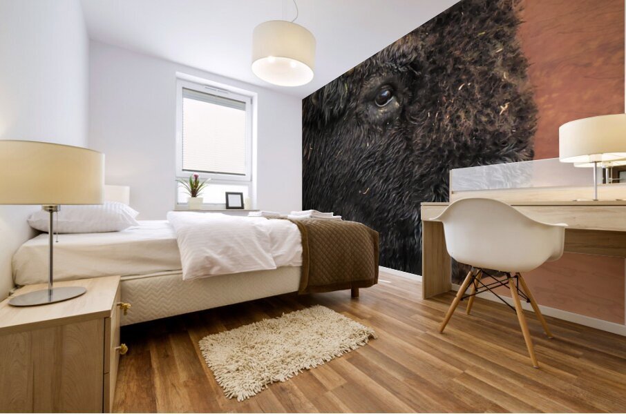 Yellowstone Bison Portrait Mural print