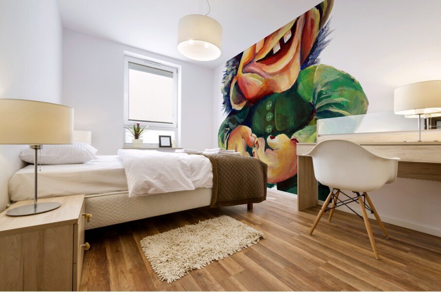 Cheerful Troll Spirit – Nordic Mischief A Forest Friend Mural print