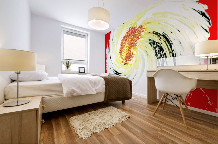  Abstract Swirling Daisy Flower Mural print