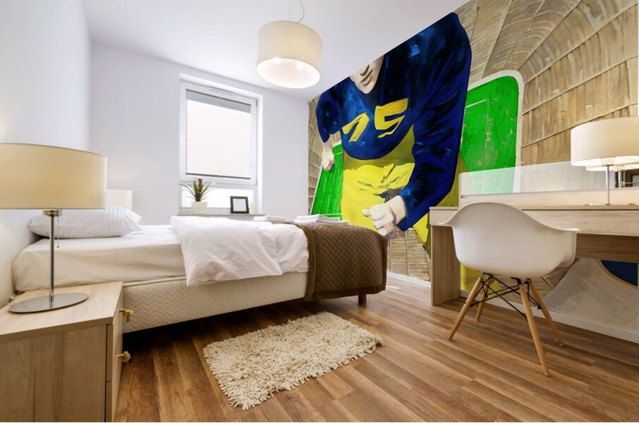 1947 michigan football art remix Mural print