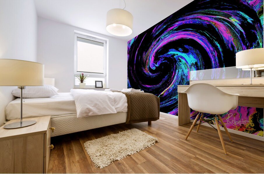Abstract Swirling Vibrant Long Grass  Mural print