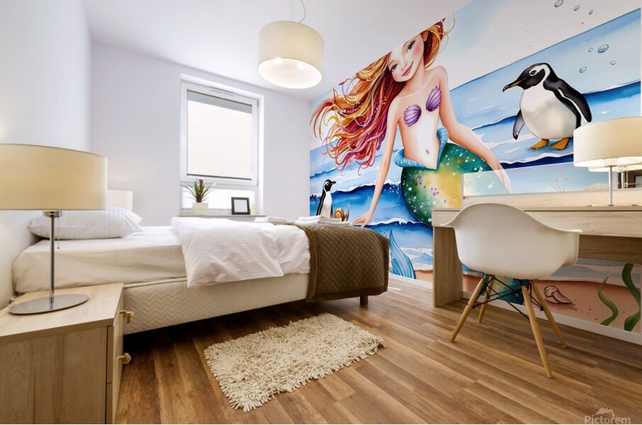 The Mermaid Mural print
