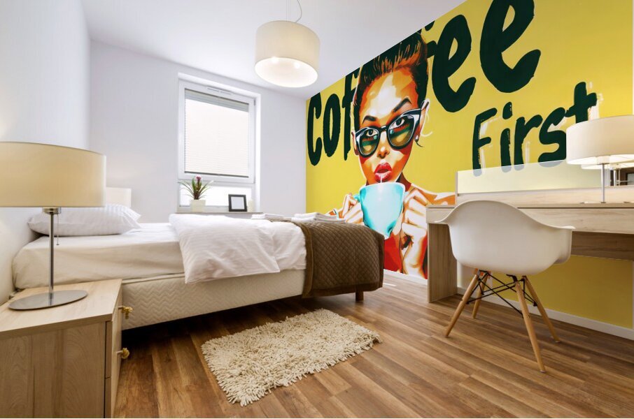 Coffee First 4 - Coffee Queen Mural print