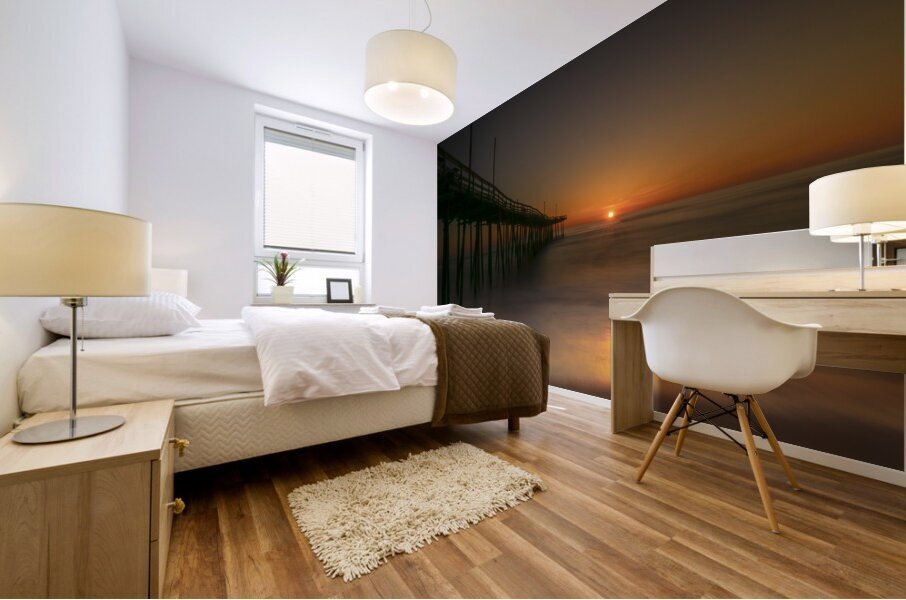 Nags Head Pier at Sunrise Mural print