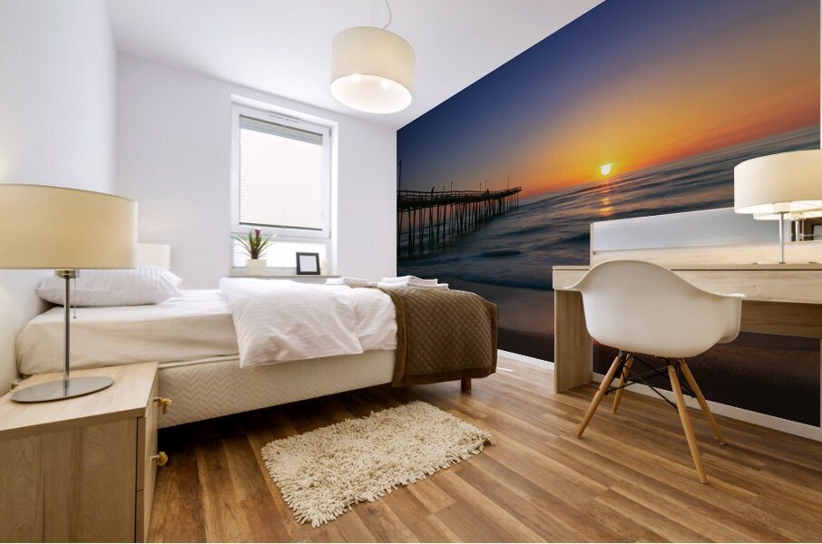 North Carolina Nags Head Pier Sunrise Reflections Mural print