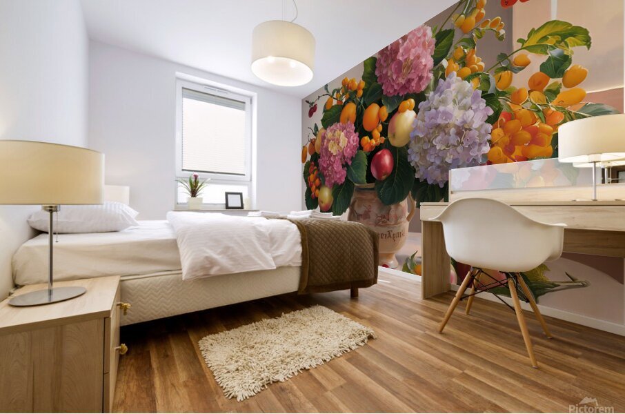  The vase table apples - cherries oranges  Mural print