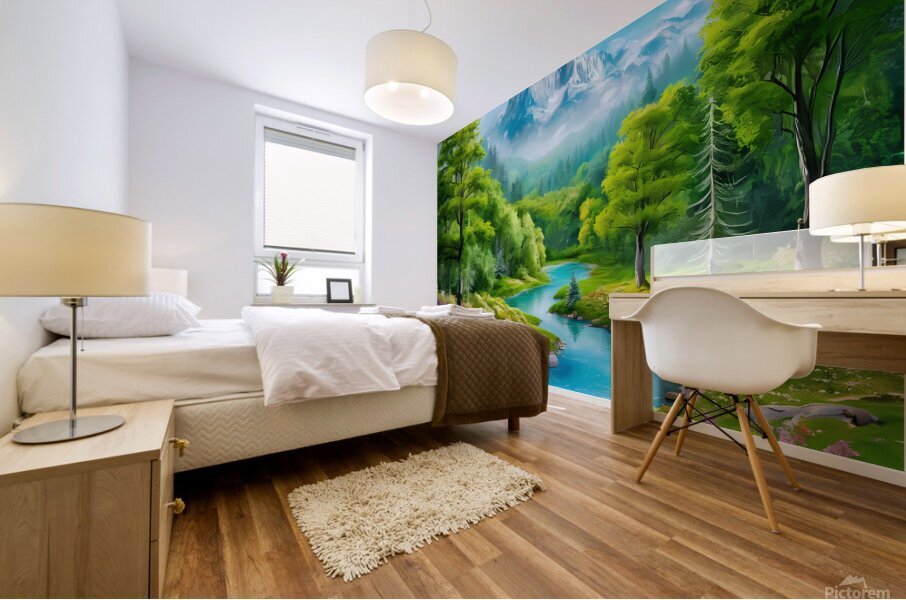  The tranquil landscape  - picturesque. Mural print