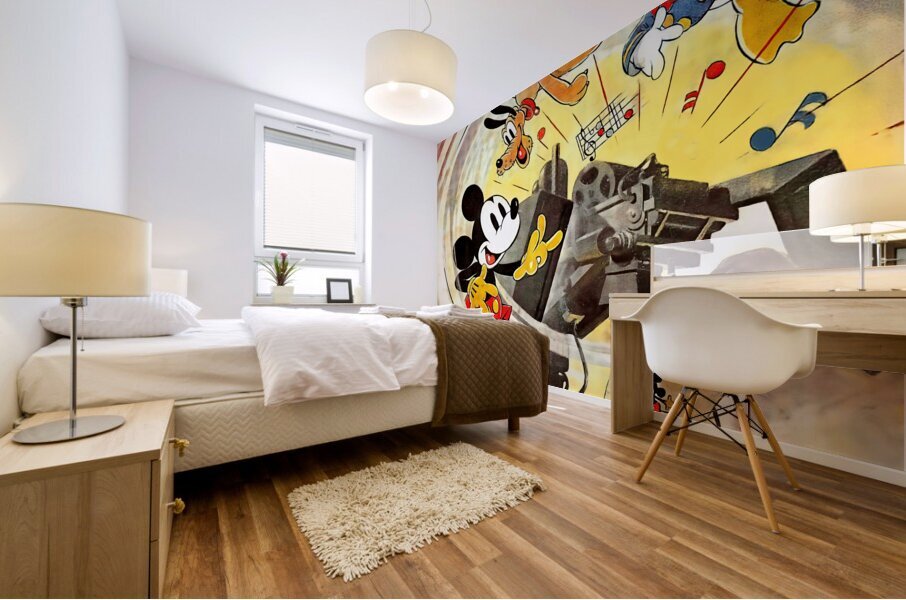 Vintage Walt Disney Cartoon Art Mural print