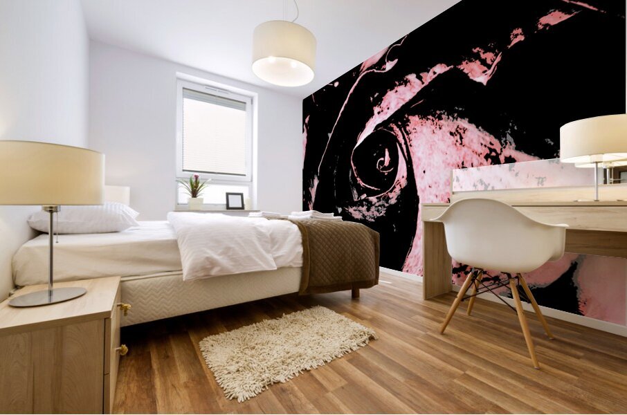 Abstract Dark Pink Rose Mural print
