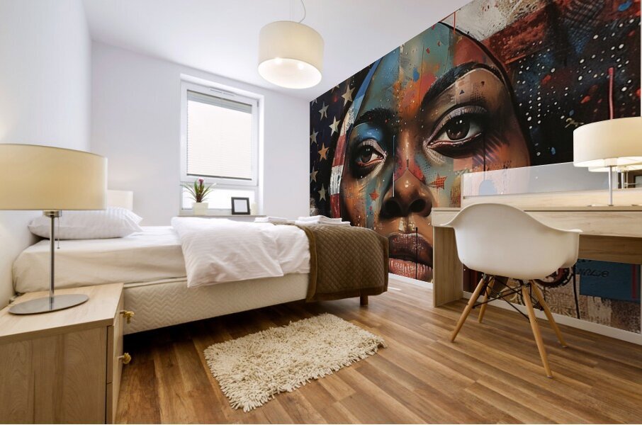 Patriotic Reflection Mural print