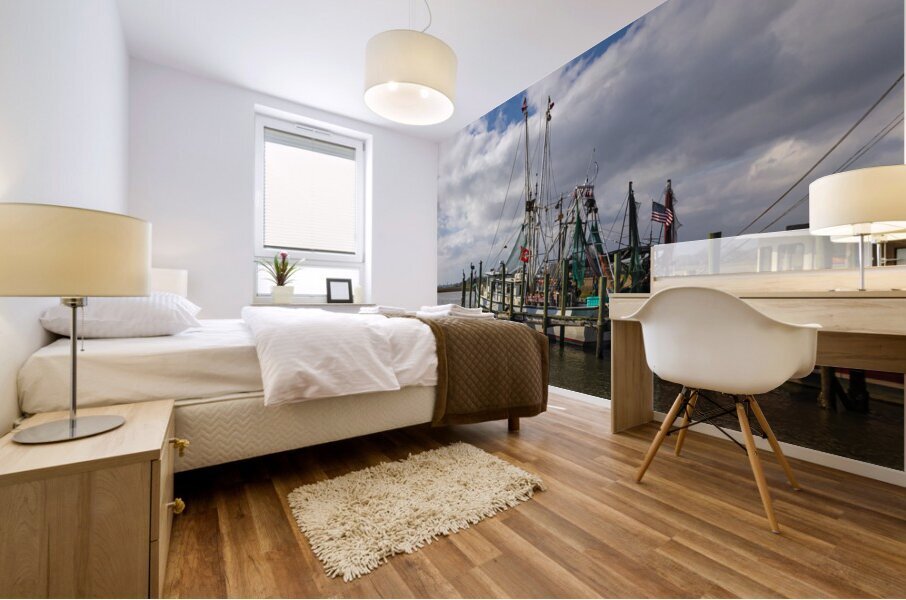 Mount Pleasant Shem Creek Shrimper Mural print