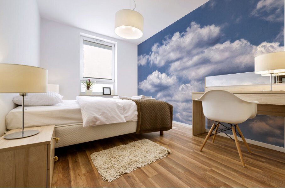 Blue Sky and White Clouds  Mural print