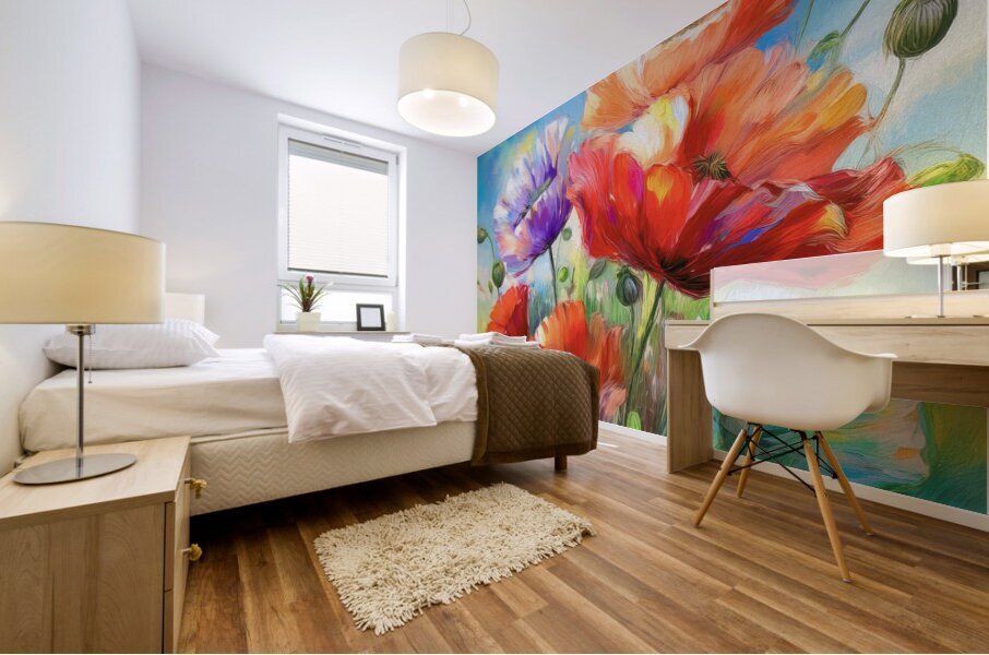 Poppies Come in More than Red Mural print