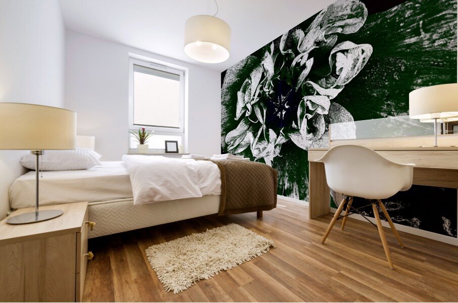 Abstract Dark Poppy Flower Mural print