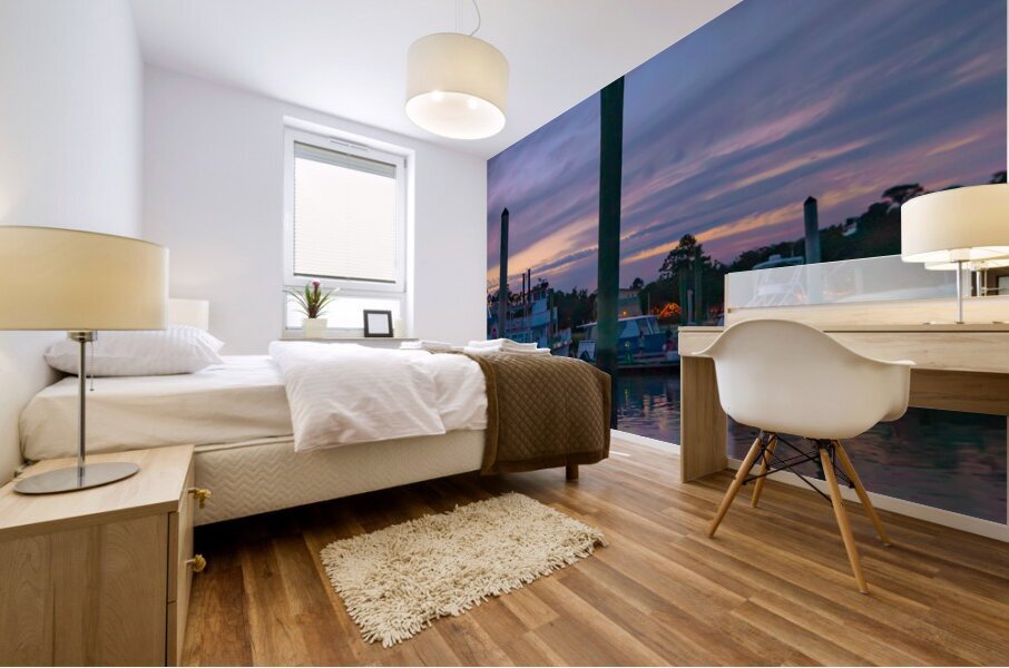 Hilton Head Harbor Sunset Mural print