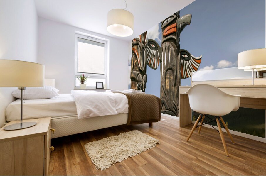 British Columbia Totem Poles Mural print