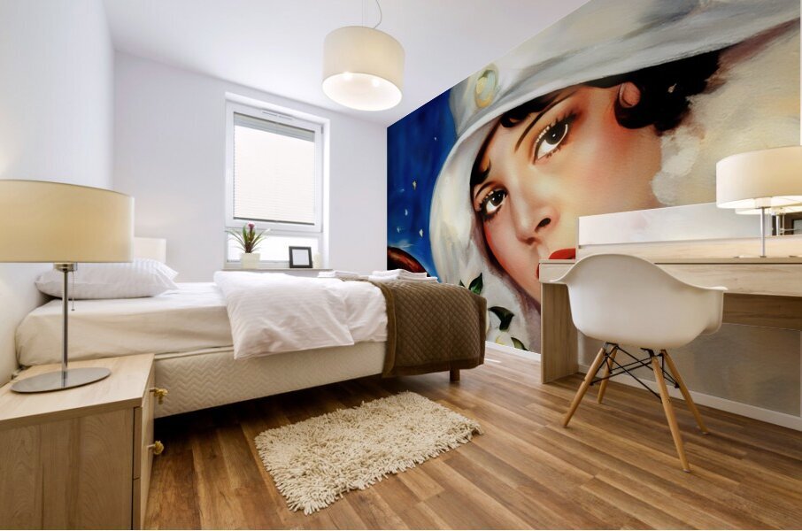 1920s Winter Drive Mural print