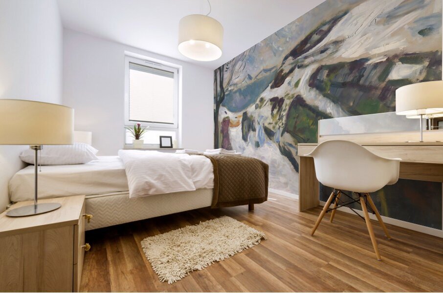 Winter Landscape from Kragero 1910 Edvard Munch Mural print