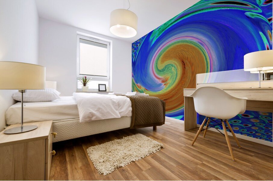Abstract Colourful Acrylic Circles Mural print