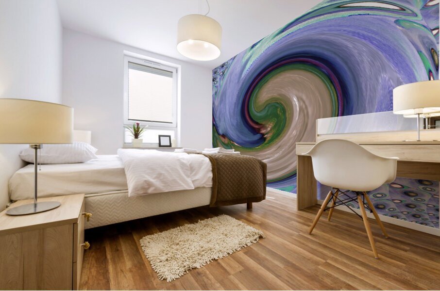 Abstract Spiral Acrylic Circles Mural print