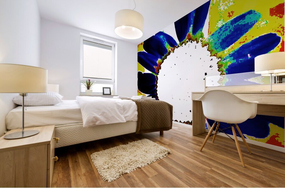  Abstract Large Daisy Flower  Mural print