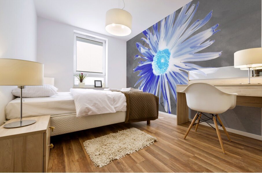 Abstract Luminescent Daisy Flower Mural print
