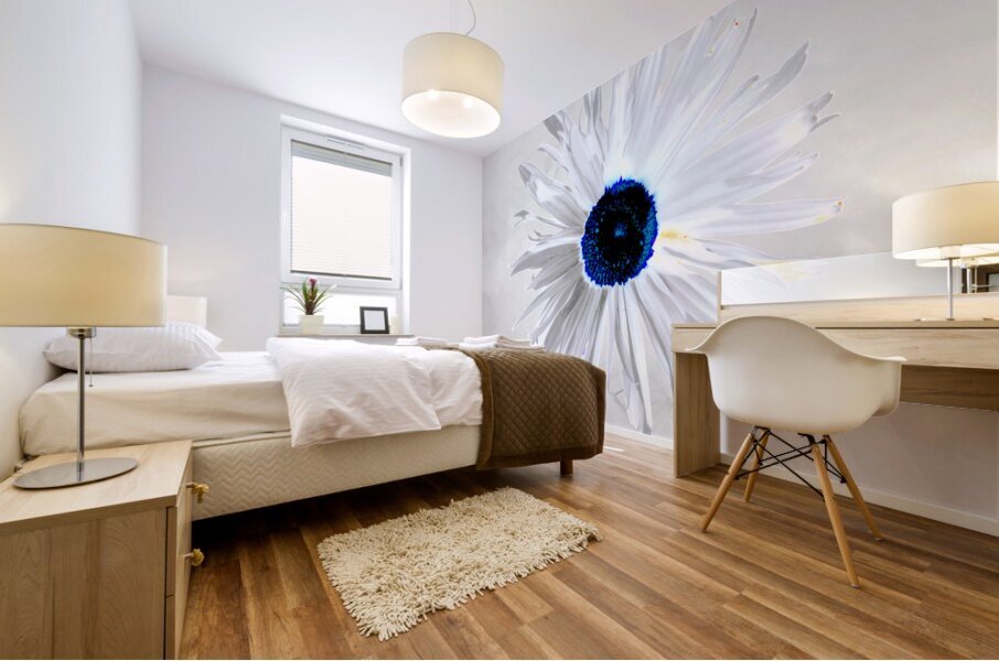 Abstract Minimalist Daisy Flower Mural print